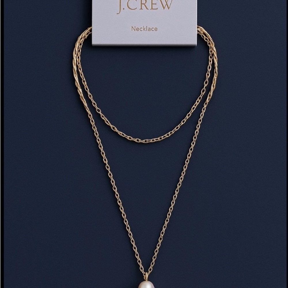 J. Crew Gold Necklace with Pearl Accent - Picture 4 of 6